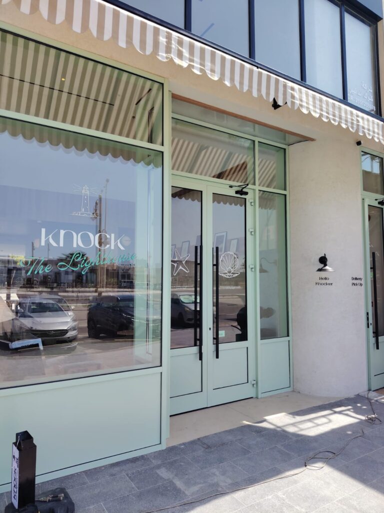 Raised Letter Signage and Glass Branding for Knock in Saudi Arabia - Gallery image 6